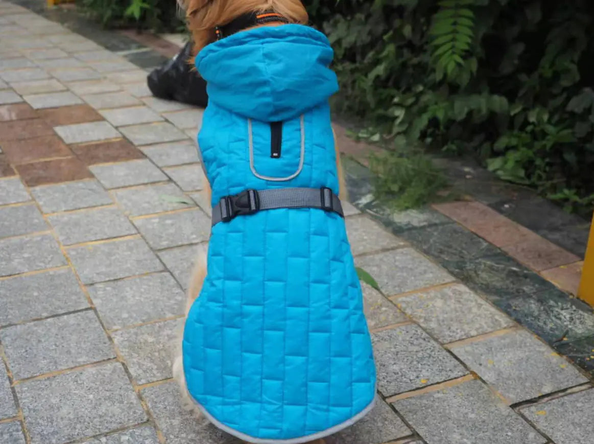 Dog Coat for Large Breeds, Reversible Waterproof Jacket