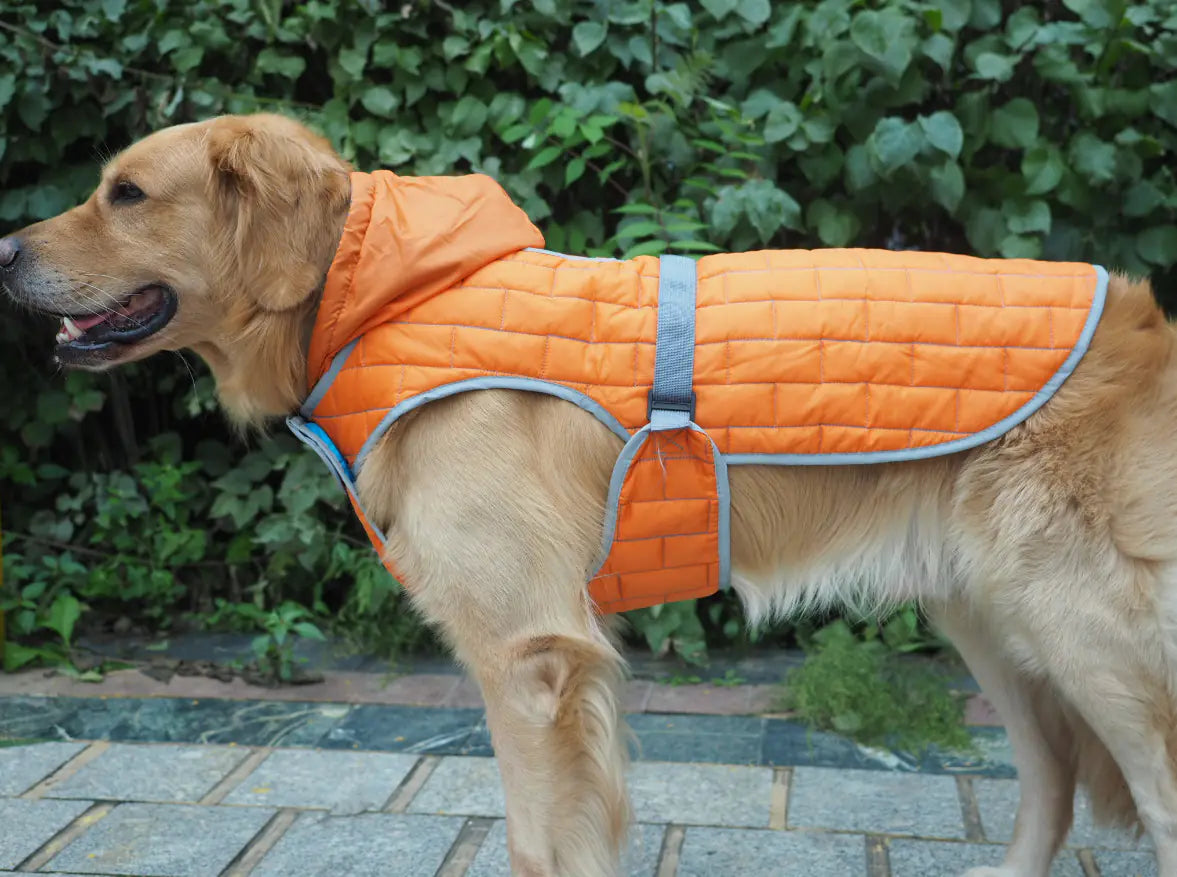 Dog Coat for Large Breeds, Reversible Waterproof Jacket