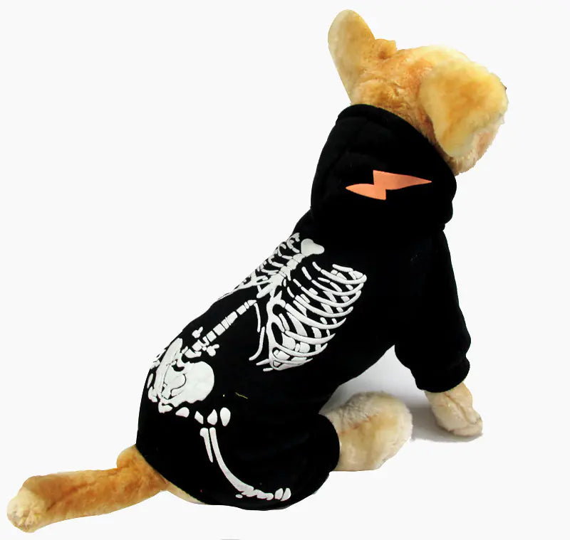 Electric Dinosaur Pet Costume - Skeleton Dog Outfit