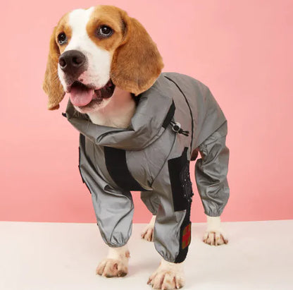 Reflective Large Dog Four-Leg Raincoat
