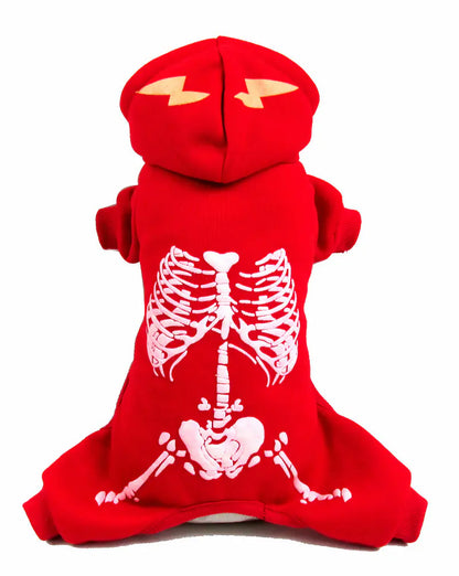 Electric Dinosaur Pet Costume - Skeleton Dog Outfit