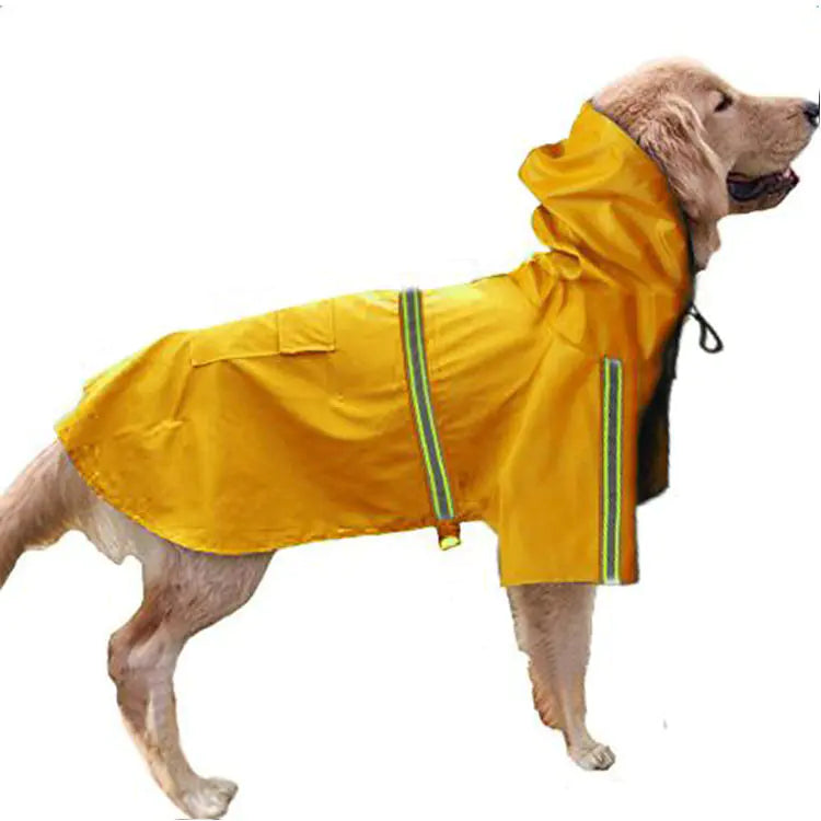 Waterproof Reflective Dog Raincoat for Medium to Large Dogs