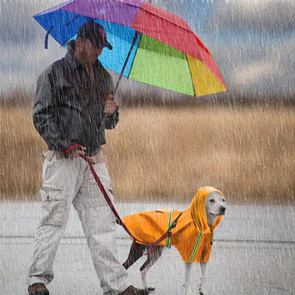 Waterproof Reflective Dog Raincoat for Medium to Large Dogs