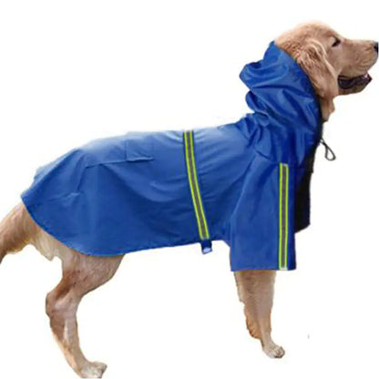 Waterproof Reflective Dog Raincoat for Medium to Large Dogs