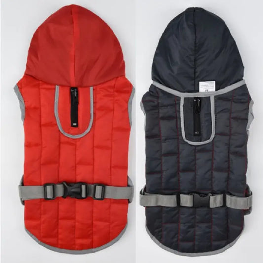 Dog Coat for Large Breeds, Reversible Waterproof Jacket
