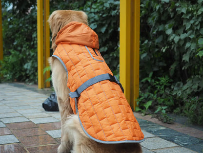 Dog Coat for Large Breeds, Reversible Waterproof Jacket