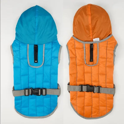 Dog Coat for Large Breeds, Reversible Waterproof Jacket